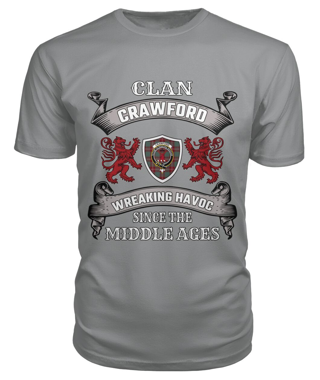 Crawford Family Tartan - 2D T-shirt
