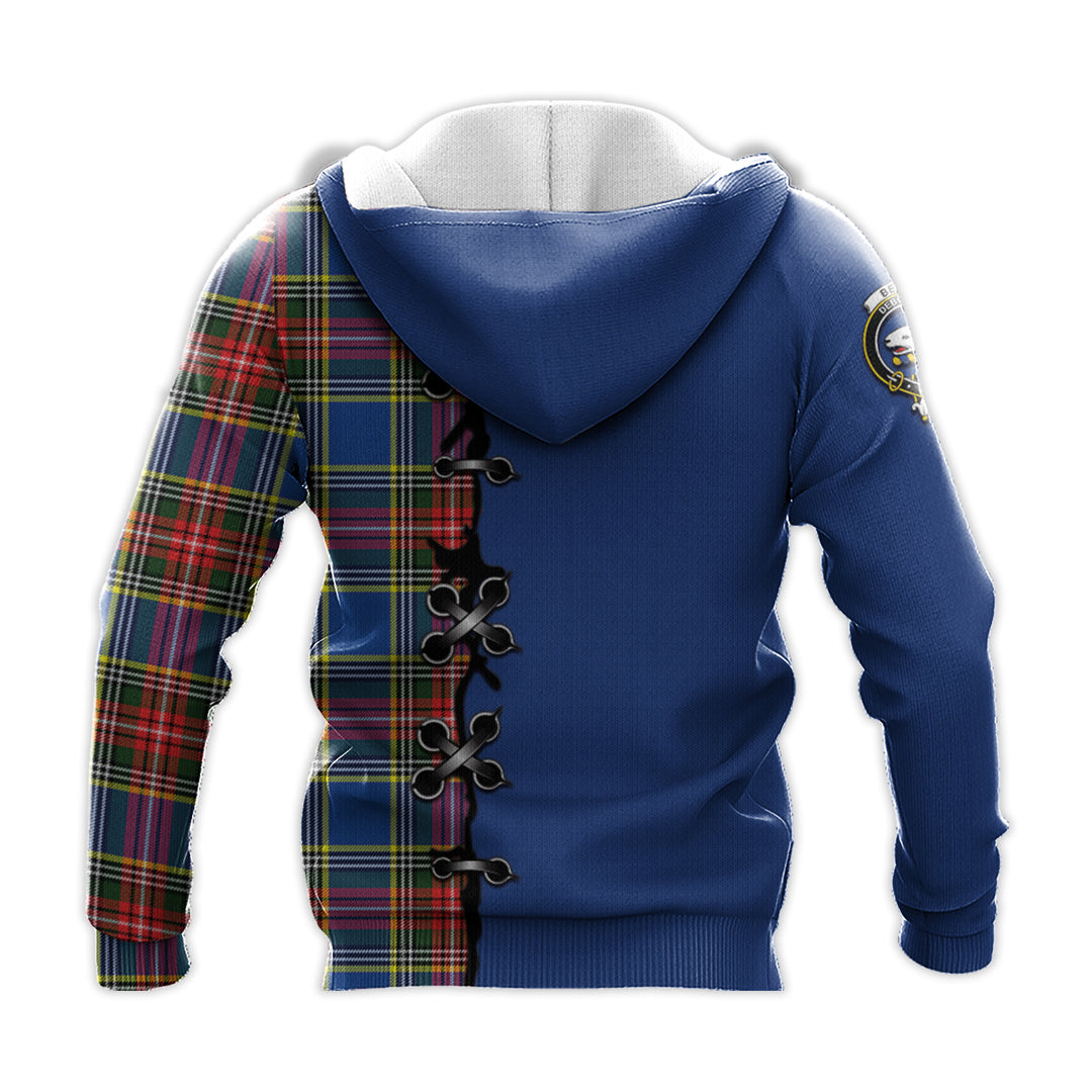 Bethune Tartan Hoodie - Lion Rampant And Celtic Thistle Style