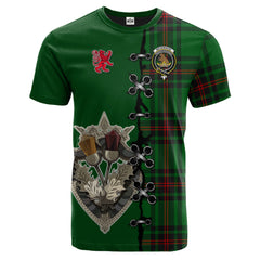 Beveridge Tartan T-shirt - Lion Rampant And Celtic Thistle Style