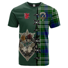 Blackadder Tartan T-shirt - Lion Rampant And Celtic Thistle Style