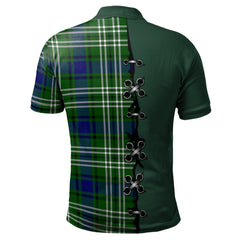 Blackadder Tartan Polo Shirt - Lion Rampant And Celtic Thistle Style