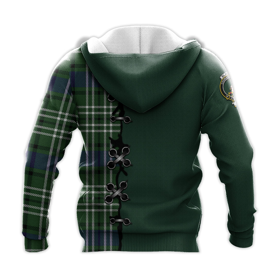 Blackadder Tartan Hoodie - Lion Rampant And Celtic Thistle Style