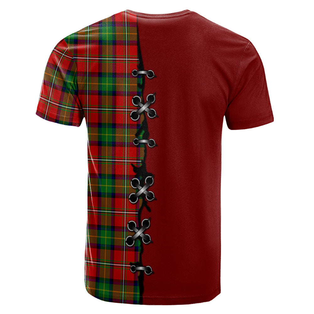 Boyd Modern Tartan T-shirt - Lion Rampant And Celtic Thistle Style