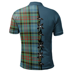 Brisbane Modern Tartan Polo Shirt - Lion Rampant And Celtic Thistle Style