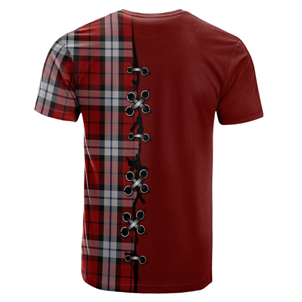 Brodie Dress Tartan T-shirt - Lion Rampant And Celtic Thistle Style