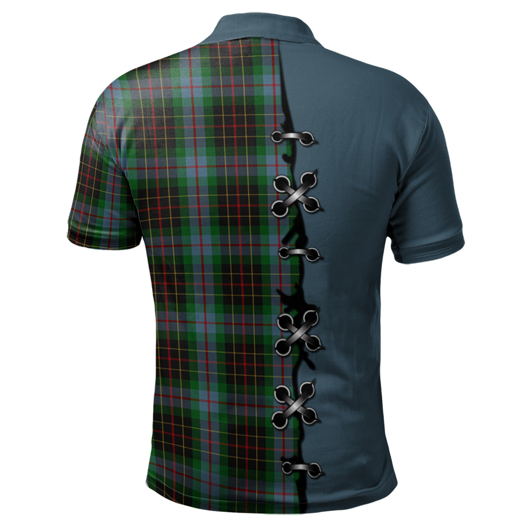 Brodie Hunting Tartan Polo Shirt - Lion Rampant And Celtic Thistle Style