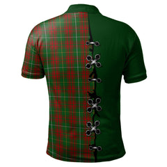 Bruce Hunting Tartan Polo Shirt - Lion Rampant And Celtic Thistle Style
