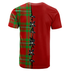 Callander Modern Tartan T-shirt - Lion Rampant And Celtic Thistle Style