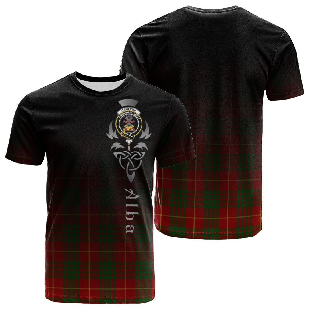 Cameron Tartan Crest T-shirt - Alba Celtic Style