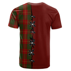 Cameron Tartan T-shirt - Lion Rampant And Celtic Thistle Style