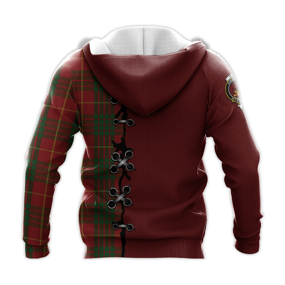 Cameron Tartan Hoodie - Lion Rampant And Celtic Thistle Style