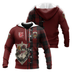 Cameron Black and Red Tartan Hoodie - Lion Rampant And Celtic Thistle Style