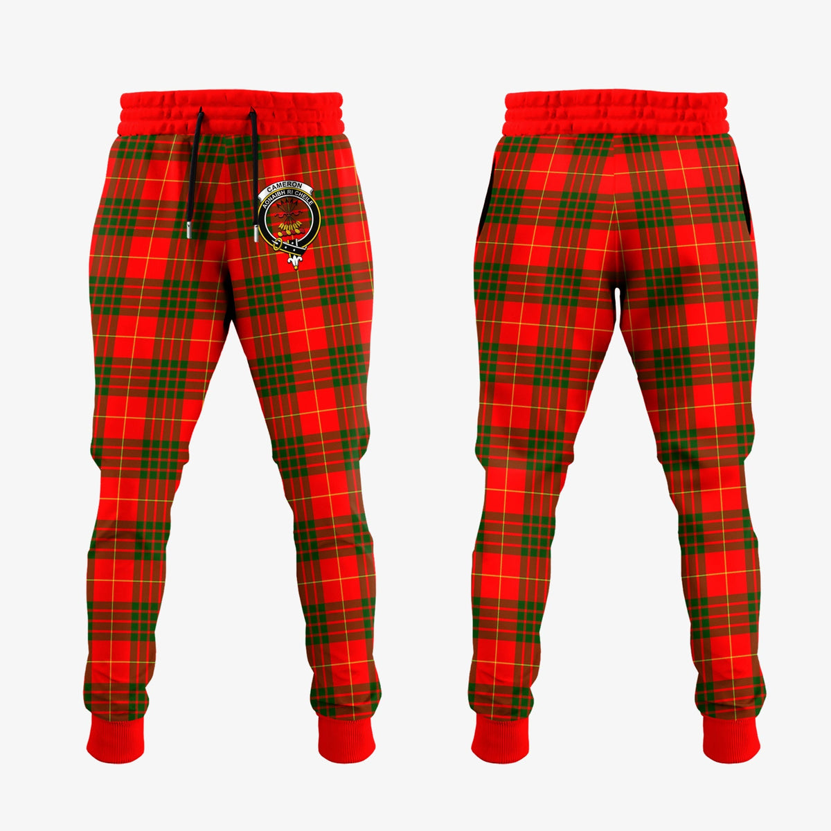 Cameron Modern Tartan Crest Jogger Sweatpants