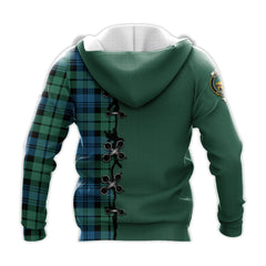 Campbell Ancient 01 Tartan Hoodie - Lion Rampant And Celtic Thistle Style