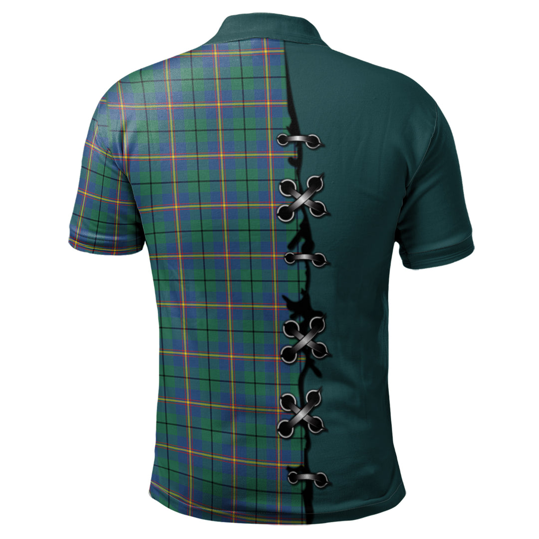 Carmichael Ancient Tartan Polo Shirt - Lion Rampant And Celtic Thistle Style