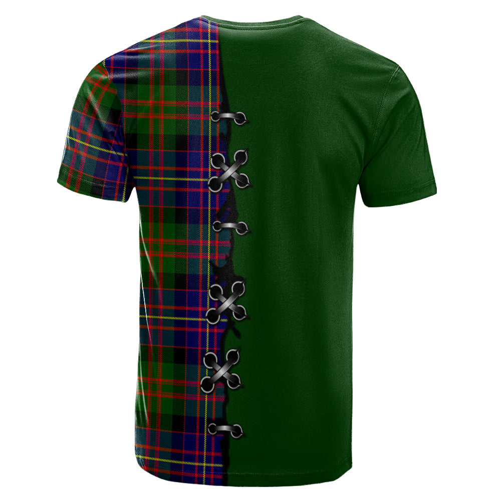 Chalmers Modern Tartan T-shirt - Lion Rampant And Celtic Thistle Style
