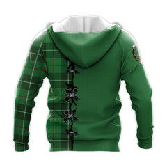 Clephan Tartan Hoodie - Lion Rampant And Celtic Thistle Style