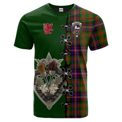 Cochrane Modern Tartan T-shirt - Lion Rampant And Celtic Thistle Style