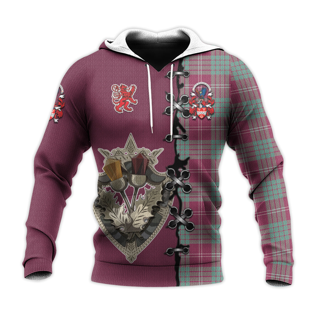 Crawford Ancient of NewZealand Tartan Hoodie - Lion Rampant And Celtic Thistle Style