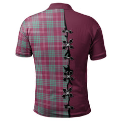 Crawford Ancient of NewZealand Tartan Polo Shirt - Lion Rampant And Celtic Thistle Style