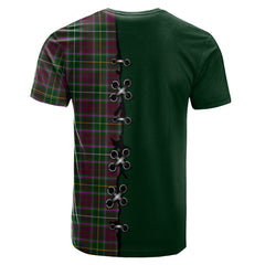 Crosbie Tartan T-shirt - Lion Rampant And Celtic Thistle Style