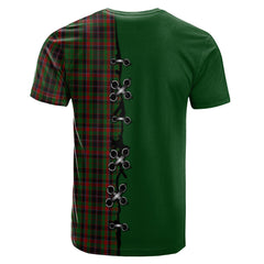 Cumming Hunting Tartan T-shirt - Lion Rampant And Celtic Thistle Style