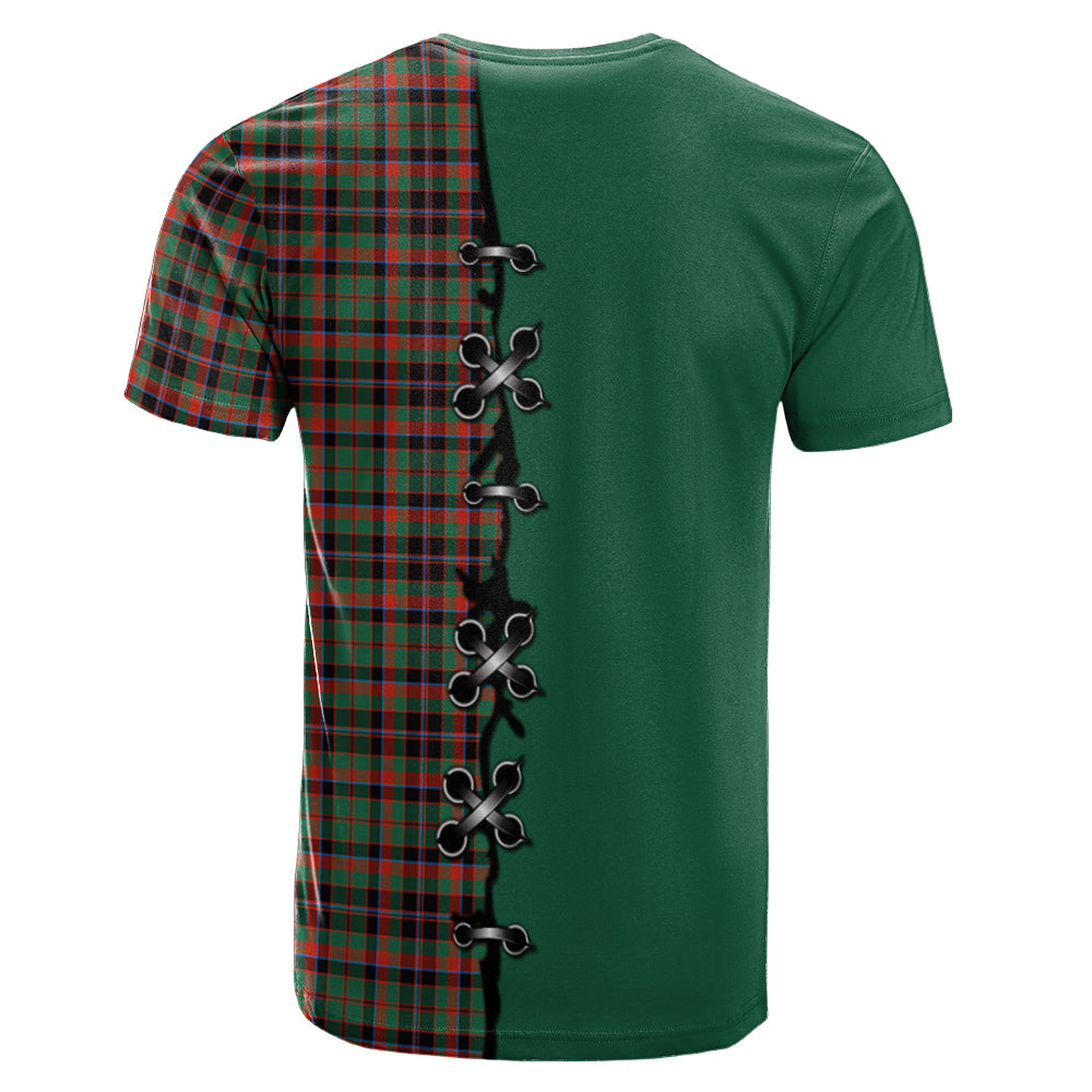Cumming Hunting Ancient Tartan T-shirt - Lion Rampant And Celtic Thistle Style