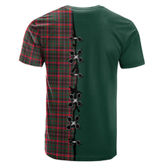Cumming Hunting Modern Tartan T-shirt - Lion Rampant And Celtic Thistle Style