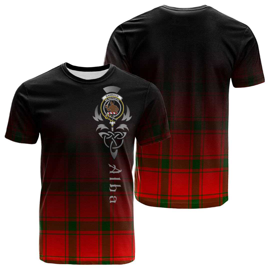 Darroch Tartan Crest T-shirt - Alba Celtic Style