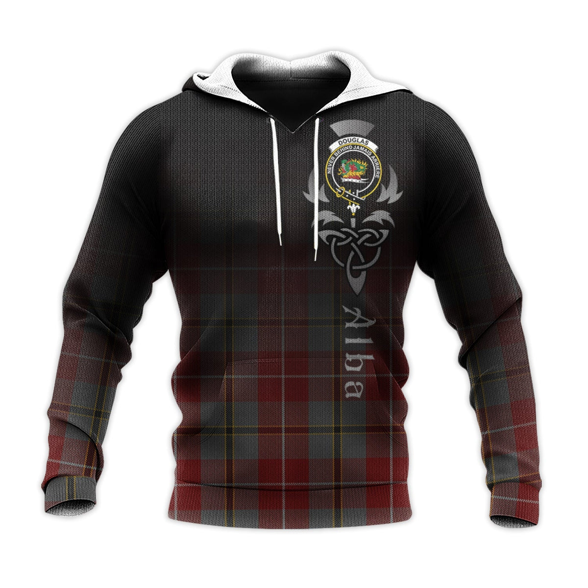 Douglas Ancient Red Tartan Hoodie - Alba Celtic Style