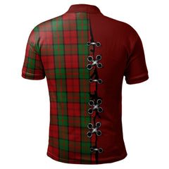 Dunbar Tartan Polo Shirt - Lion Rampant And Celtic Thistle Style