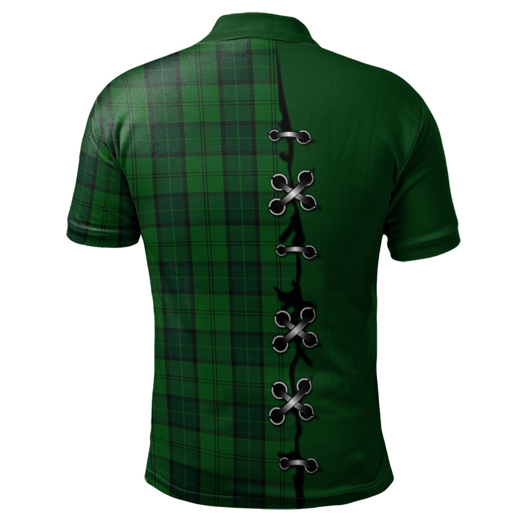 Dunbar Hunting Tartan Polo Shirt - Lion Rampant And Celtic Thistle Style