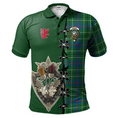 Duncan Ancient Tartan Polo Shirt - Lion Rampant And Celtic Thistle Style
