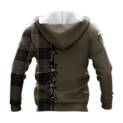 Dunlop Hunting Tartan Hoodie - Lion Rampant And Celtic Thistle Style