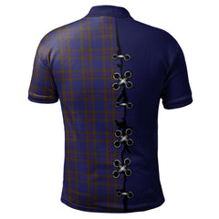 Elliot Tartan Polo Shirt - Lion Rampant And Celtic Thistle Style