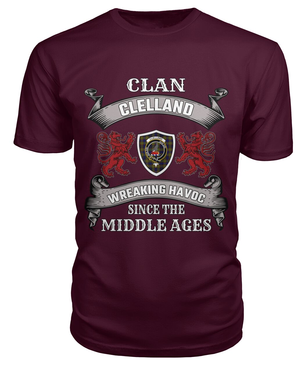 Clelland Family Tartan - 2D T-shirt