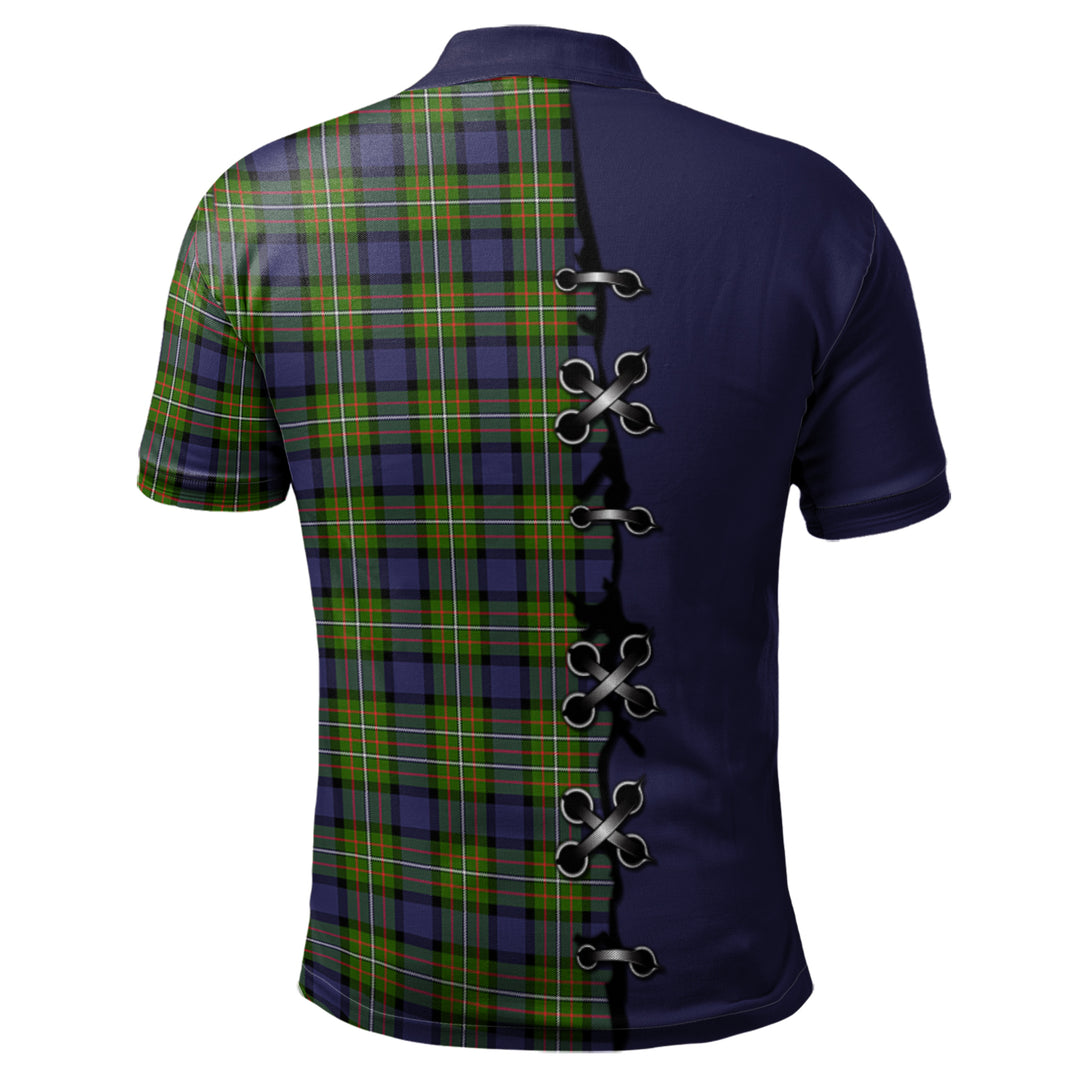 Ferguson Modern Tartan Polo Shirt - Lion Rampant And Celtic Thistle Style
