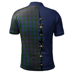 Ferguson Old Tartan Polo Shirt - Lion Rampant And Celtic Thistle Style