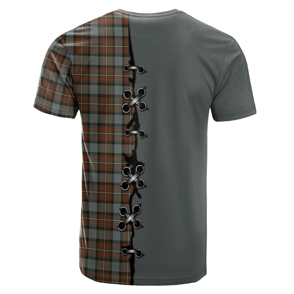 Ferguson Weathered Tartan T-shirt - Lion Rampant And Celtic Thistle Style