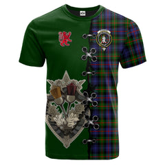 Fleming Tartan T-shirt - Lion Rampant And Celtic Thistle Style