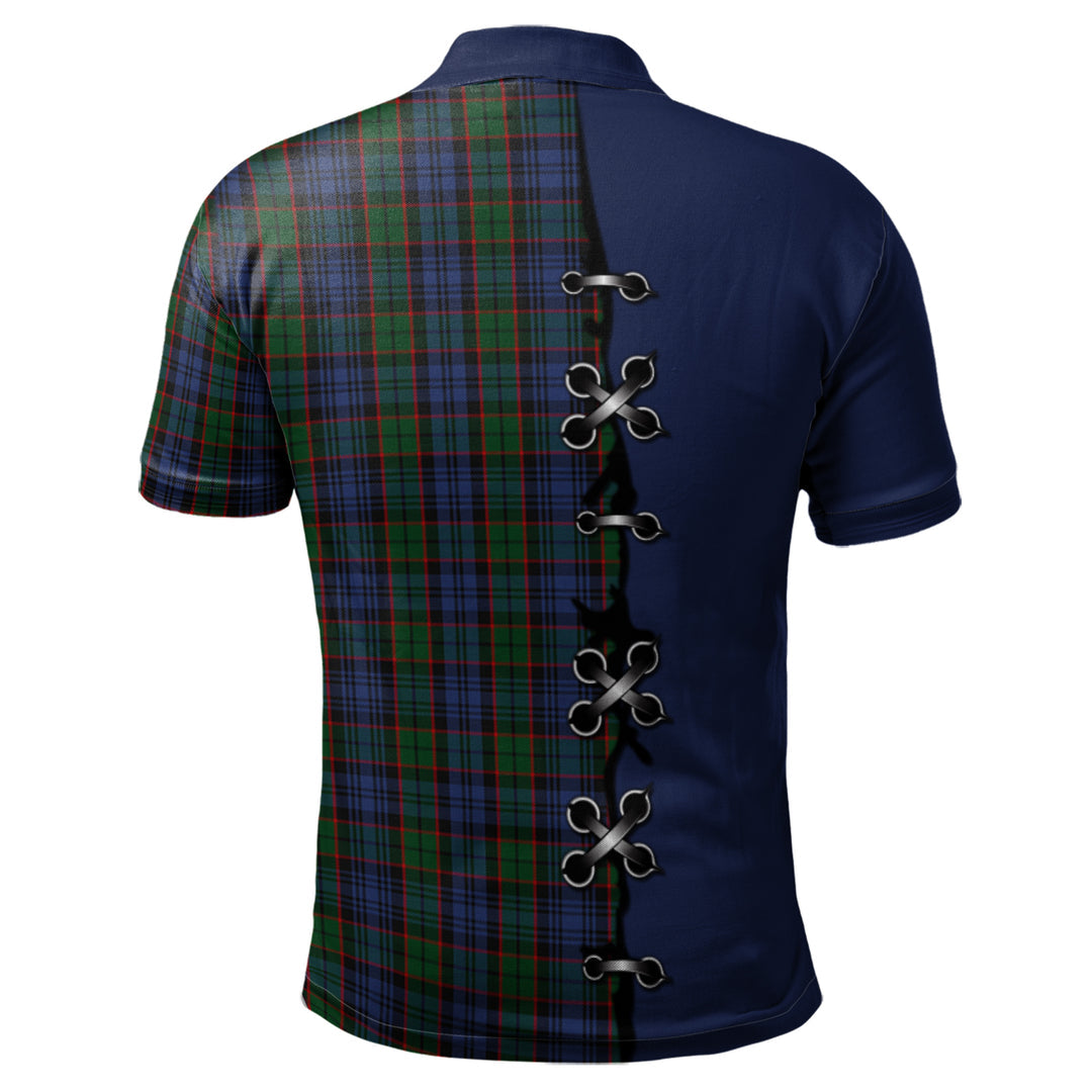 Fletcher Tartan Polo Shirt - Lion Rampant And Celtic Thistle Style