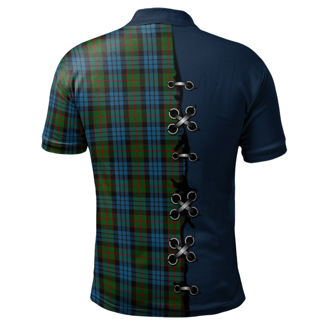 Fletcher of Dunans Tartan Polo Shirt - Lion Rampant And Celtic Thistle Style