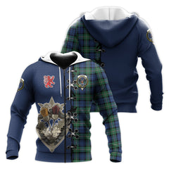 Forbes Ancient Tartan Hoodie - Lion Rampant And Celtic Thistle Style