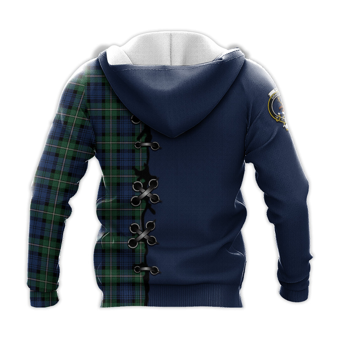 Forbes Ancient Tartan Hoodie - Lion Rampant And Celtic Thistle Style