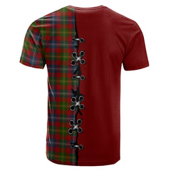 Forrester or Foster Tartan T-shirt - Lion Rampant And Celtic Thistle Style