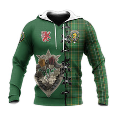 Forrester or Foster Hunting Tartan Hoodie - Lion Rampant And Celtic Thistle Style