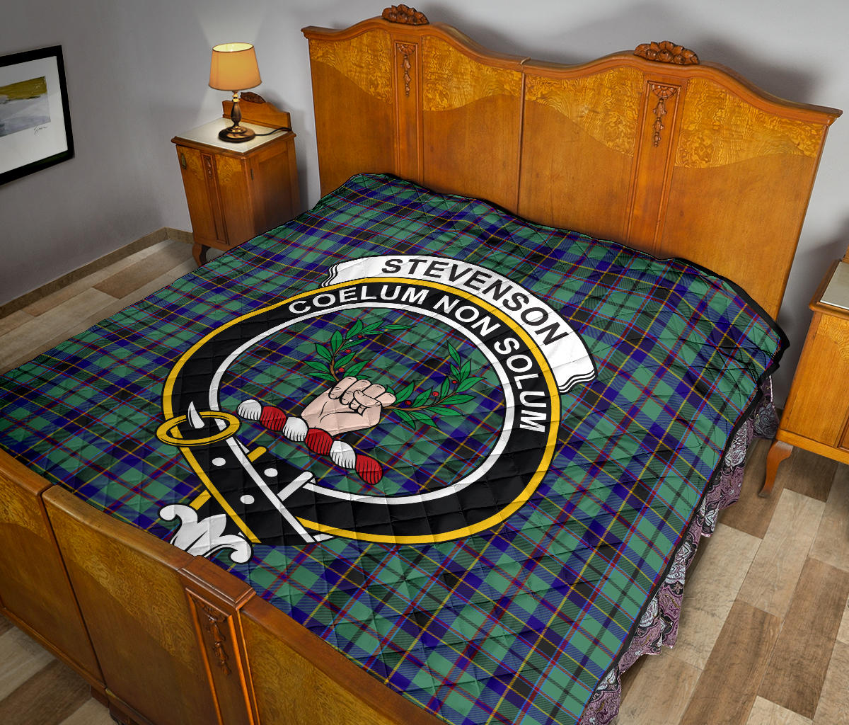 Stevenson Tartan Crest Quilt - SP