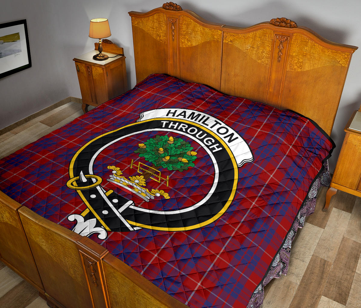 Hamilton Tartan Crest Quilt - SP