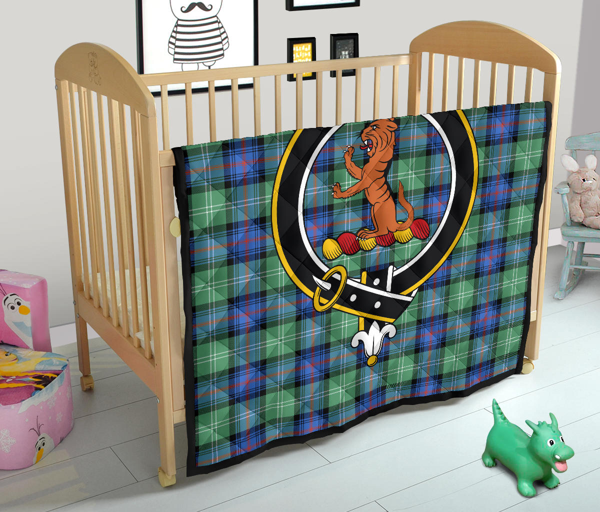 Sutherland Ancient Tartan Crest Quilt - SP