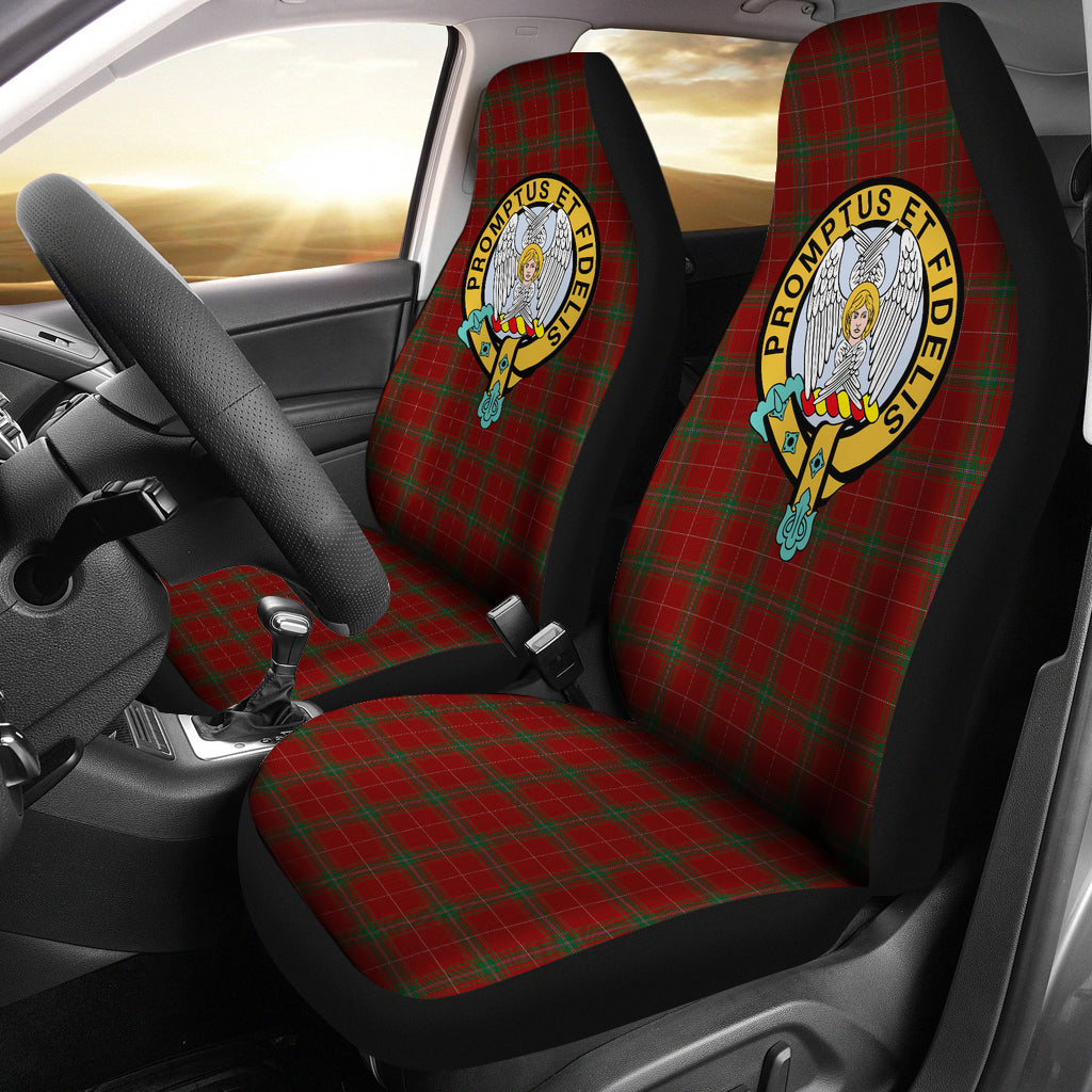 Carruthers Family Tartan Official Crest Car Seat Cover